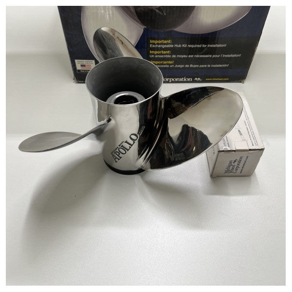 Elica Apollo a 3 pale in acciaio inox 13 x 21 R - 993146