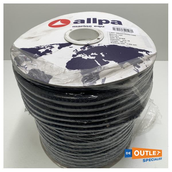 Roll Allpa dvostruko pletenica Landvast 18 mm - 100 m plava mornarica
