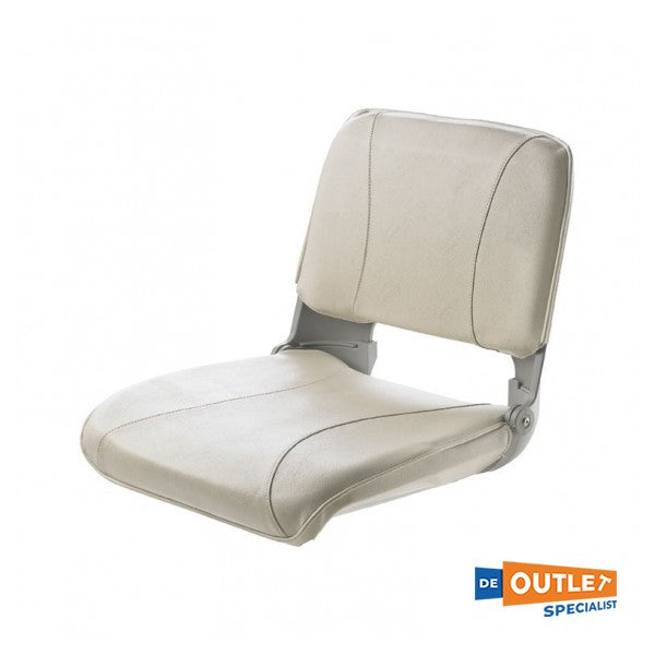 Vetus Crew foldbart letvægts rorsæde i læder, hvidt - CHCW