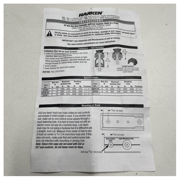 ハーケン 32 mm ビッグボート ESP エンドコントロール ダブルシーブ - E3250