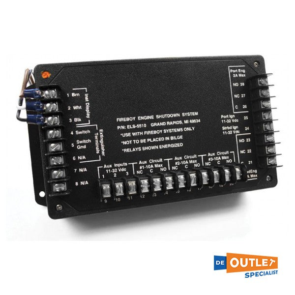 Fireboy Engine Shutdown System met 6 channels 12/24V - ESC-0622-04D