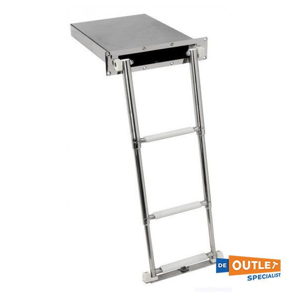 Combinoord RVS zwemtrap 4-treden inbouw 1160 mm