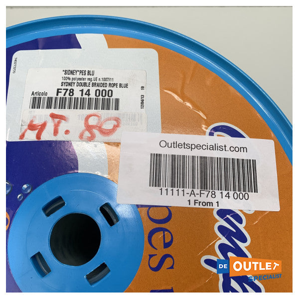Котушка Trem Sidney з подвійним плетінням ліски з поліестеру 14 мм синя - 80 м - 80 м