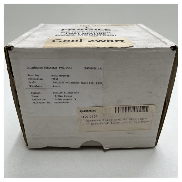 Deif Alphatron XL96 Trudder Angle Indicator Tagefa 45-0-45