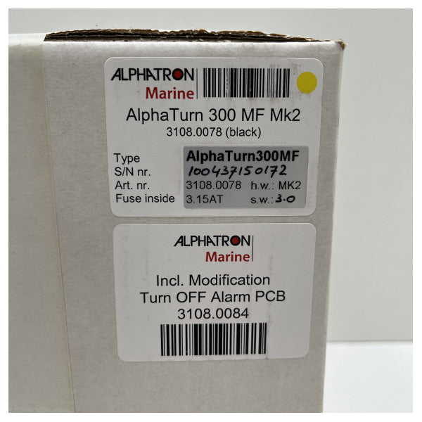 شاشة عرض معدل الدوران Alphatron AlphaTurn 300 MF MK2 باللون الأسود