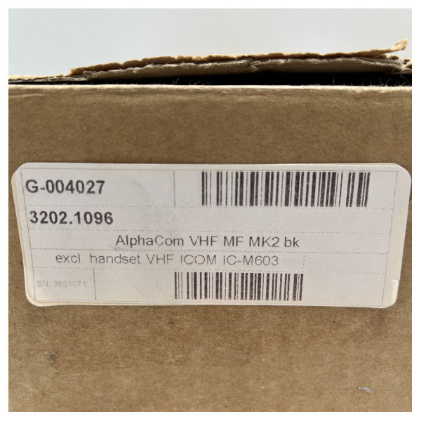 Alphatron AlphaCom Inland Marine VHF MF MK2 sort - 3202.1096