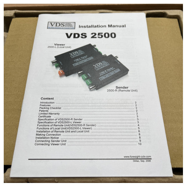 XIN VDS-2500 - 2 видеоклипа по 1 коаксиален кабел с голям обхват