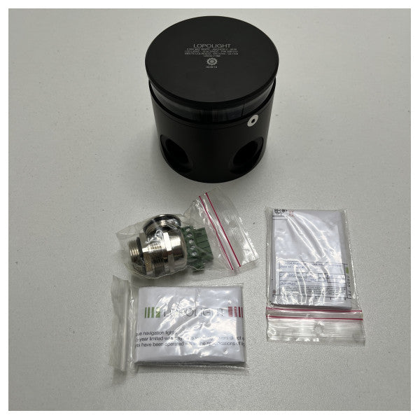 Lopioight Anchor Light 360Ø White Black Housing Navigation Light-200-012-Pro