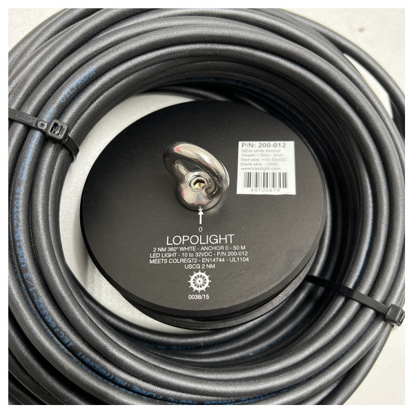 Lopolight 2nm White 360 grader heise anker lys svart-200-012H-B