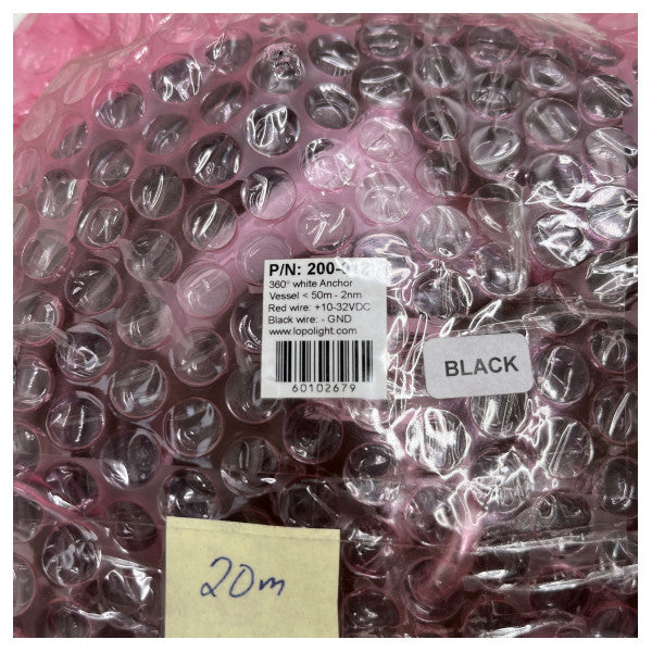 Lopolight 2nm White 360 grader heise anker lys svart-200-012H-B