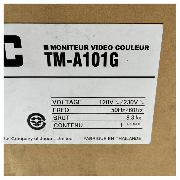 JVC 10 inch CCTV monitor 300TVL - TM-A101G