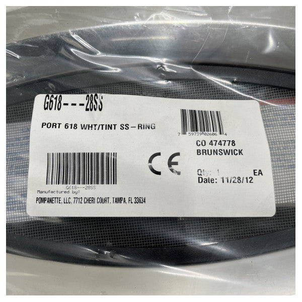 Bomar G618---28SS öppningsbart eclipse-porthål i rostfritt stål