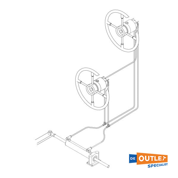 Kit tal-pompa tal-isteering hydraulic Mavimare għal sistema ta 'l-istering doppju - GE 30 DS