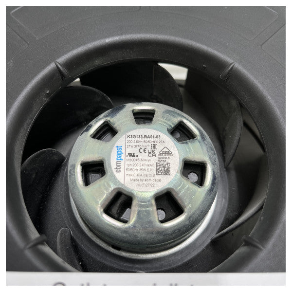 مروحة EBM Papst AC 230 فولت 230 م3 160 م3 - مروحة ساعة أسود - K3G133RA0103