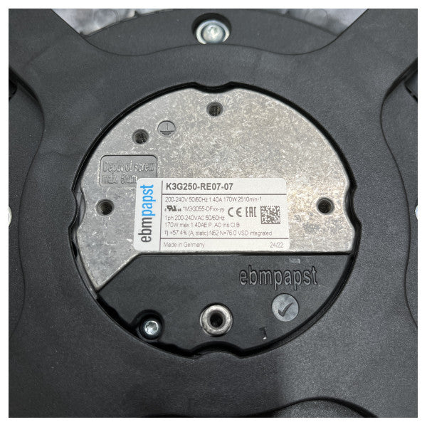 Вентилатор за машинно отделение EBM Papst 230V - K3G250RE0707