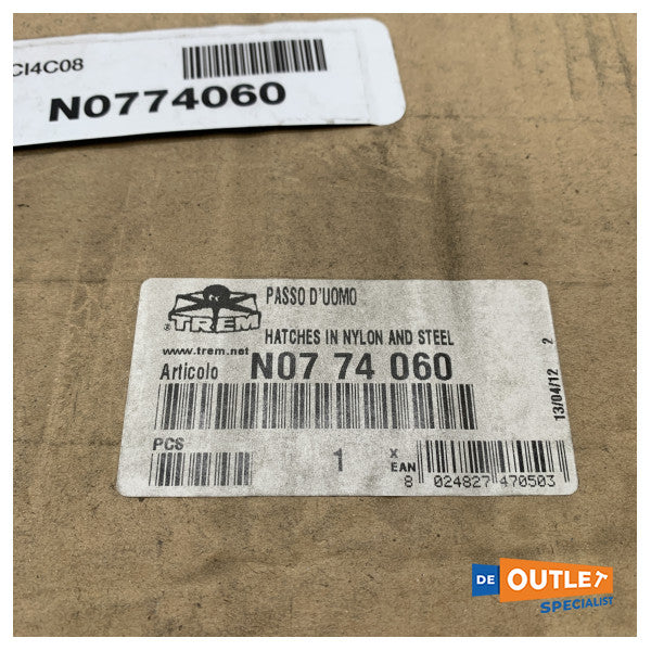 Люк для палуби Trem пластиковий білий 500 x 500 мм - N0774060 - N0774060