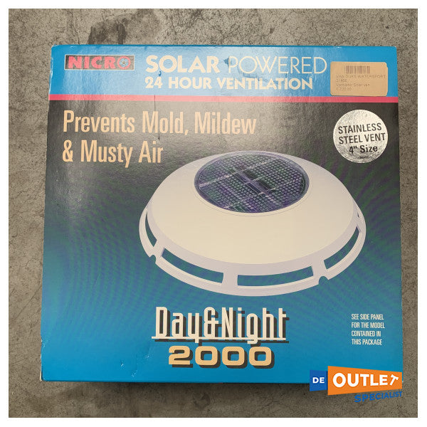 Ventilatore solare da 4 pollici Nicro 2000 giorno e notte - N20504S