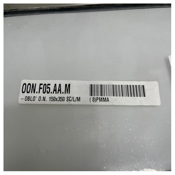 SCM ruostumattomasta teräksestä valmistettu soikea ovaaliportti 355 x 155 mm - OON.F05.AA.M