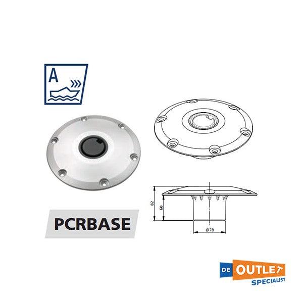 Vetus Aluminium Base Plate 229 mm for stolben - PCRBase