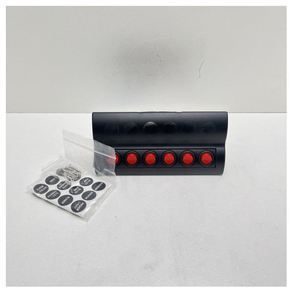 6-drożny przełącznik elektryczny Allpa czarny 12V