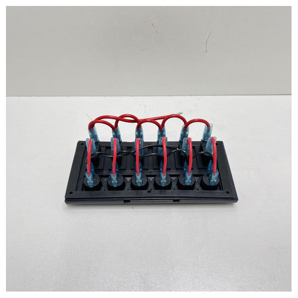 6-drożny przełącznik elektryczny Allpa czarny 12V