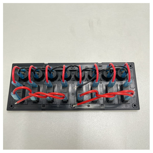 Allpa 8-vejs elektrisk kontaktpanel sort 12V