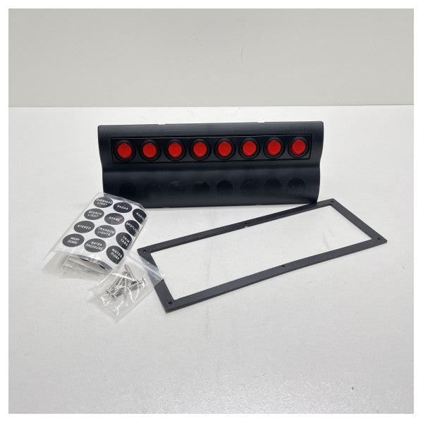 Allpa 8-vejs elektrisk kontaktpanel sort 12V