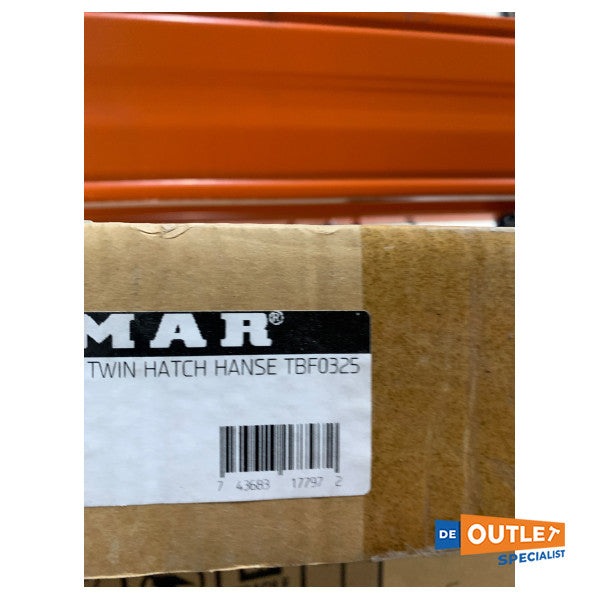 Boccaporto Lewmar in alluminio a doppia apertura bianco - 30290600