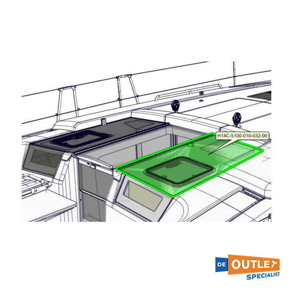 Lewmar Hanse 430 kapaklı sancak refakatçi tavan penceresi - 79075108