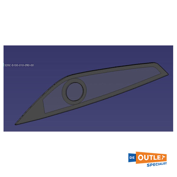 نافذة بدن السفينة Lewmar Sealine S335V نافذة بدن السفينة S335V مع فتحة سوداء - TBF3694