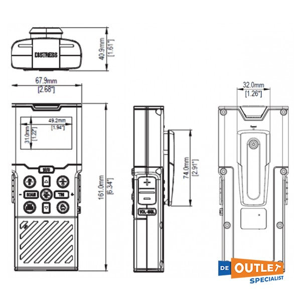 Бездротова слухавка B&G H60 для V60 VHF - 000-14476-001