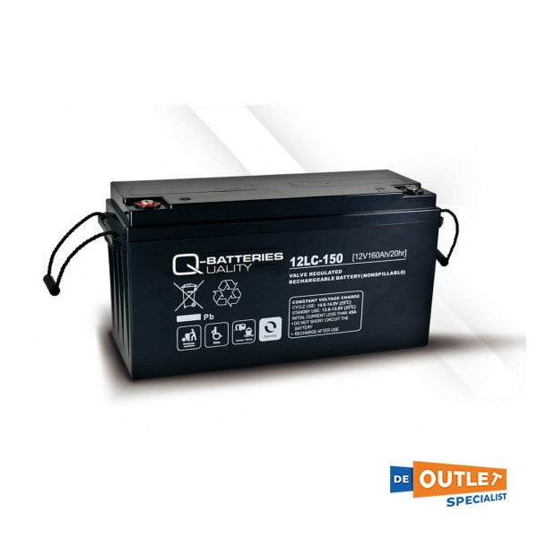 QL 12LC-150 160 Ah AGM akü siyah 12V