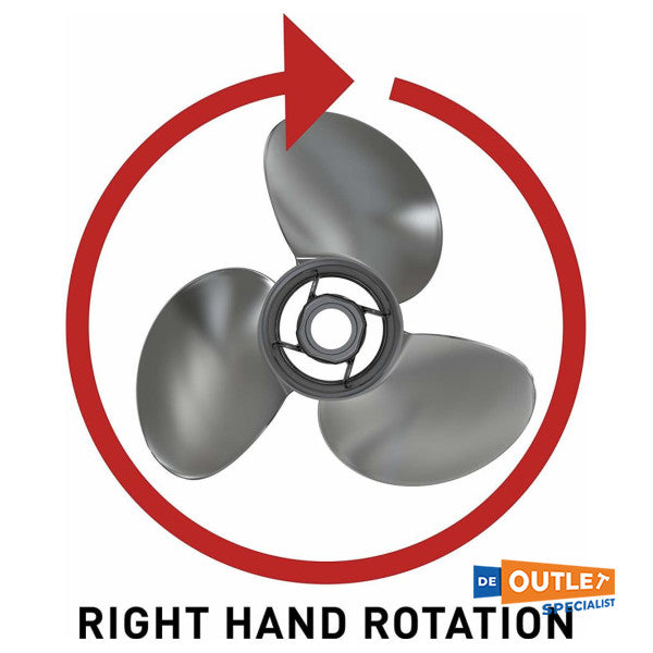 Mercury Enertia 3-bladig propeller i rostfritt stål 14,7 x 16 Pitch RH