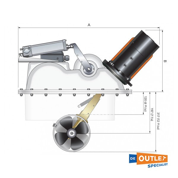 Quick BTR 185 85 KGF infällbar bogpropeller 12V
