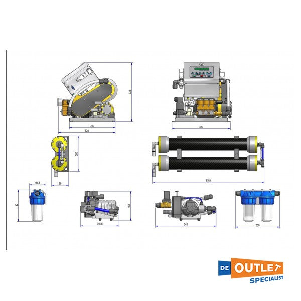 صانع الماء HP UC35 RP Tronic سعة 45 لتر/ساعة صانع الماء الأوتوماتيكي 230 فولت