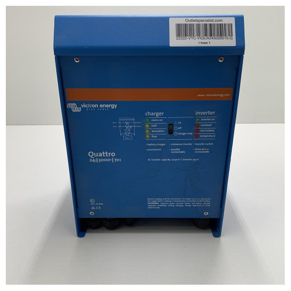 中古Vitron Quattro 24V|3000W|70Aバッテリーチャージャー&インバーター - VIQUA243020010
