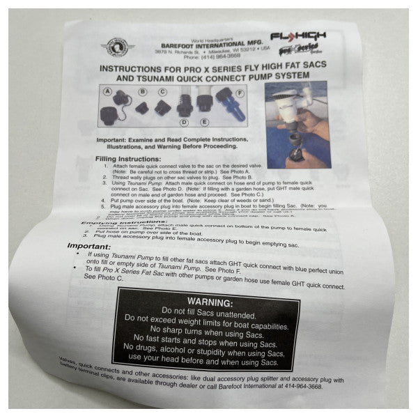 Баластна насосна система Fatsac FLX High Tsunami - W709