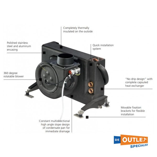 Webasto BlueCool Varmeveksler A18 kompakt luftbehandlingsanlæg - WBCL1209013A