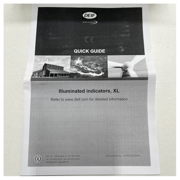 DEIF XL96 Pantalla de indicador de ángulo del timón 35-0-35