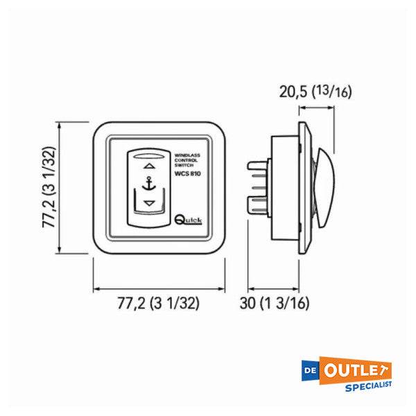 Дистанційний контролер лебідки Quick WCS810 чорний - FPWCS8100000A00