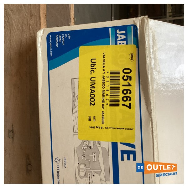 Y-вентил на Jabsco за система за мръсна вода - 45490-10000