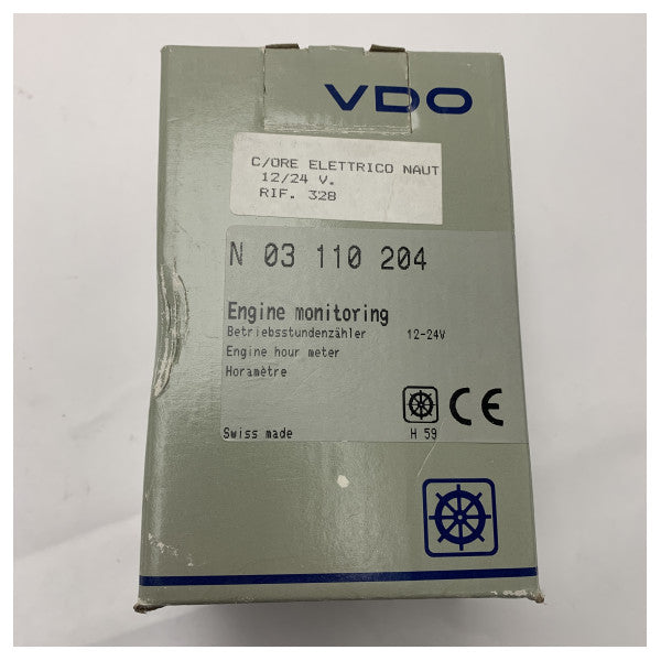 VDO N03110204 12-24V engine hour meter monitoring