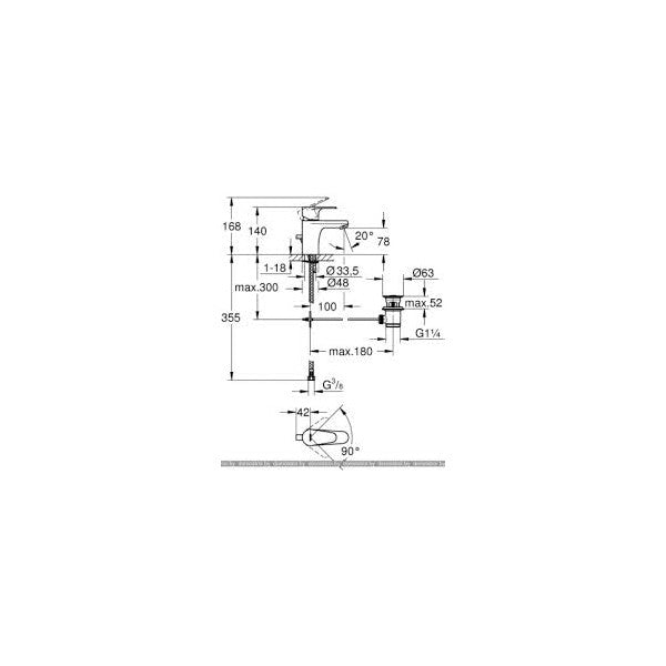 Miscelatore monocomando Vigour cromato caldo/freddo - 002-1108