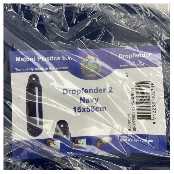 Majoni Dropfender Navy 15 x 58 cm - 00271