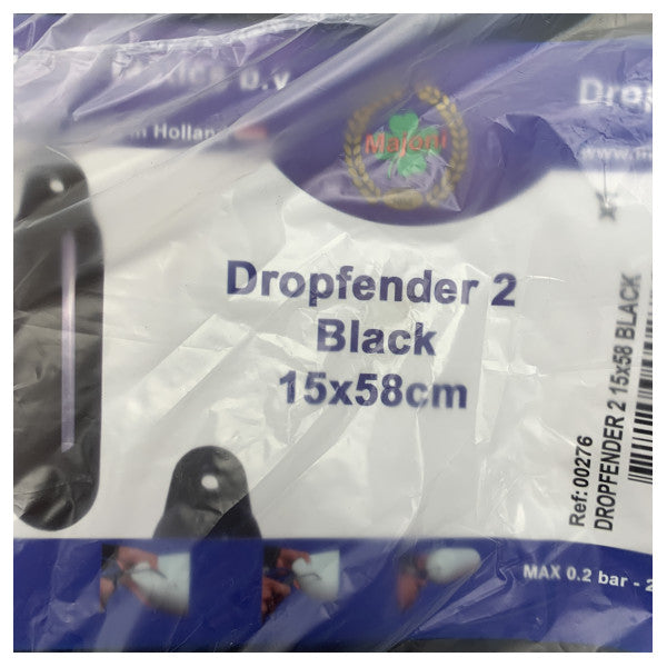 Majoni Dropfender 2-15 x 58 cm Schwarz - 00276