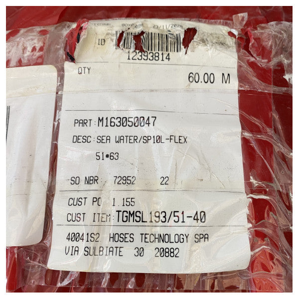 Wąż do wody morskiej i ciepłej wody Roller Sea Water SP10L-FLEX Ø51 x 63 mm - 60 metrów