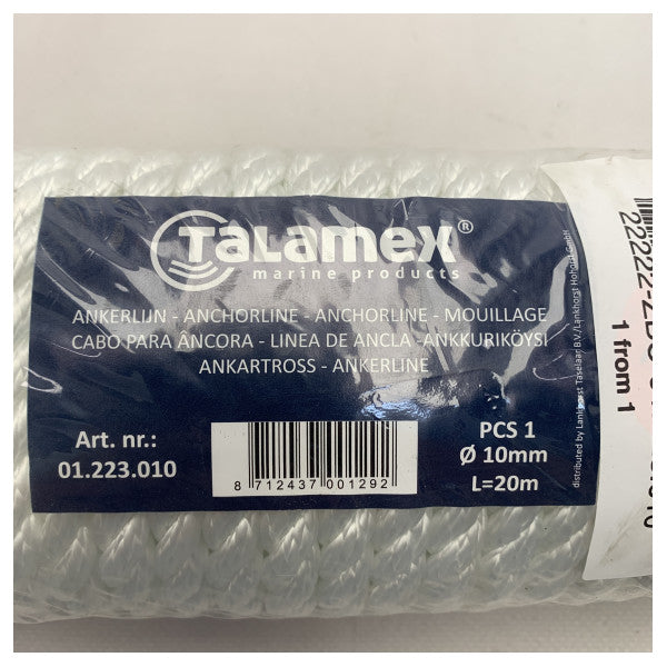 TALAMEEX White Ankerlinie 10mm - 20m - 01.223.010