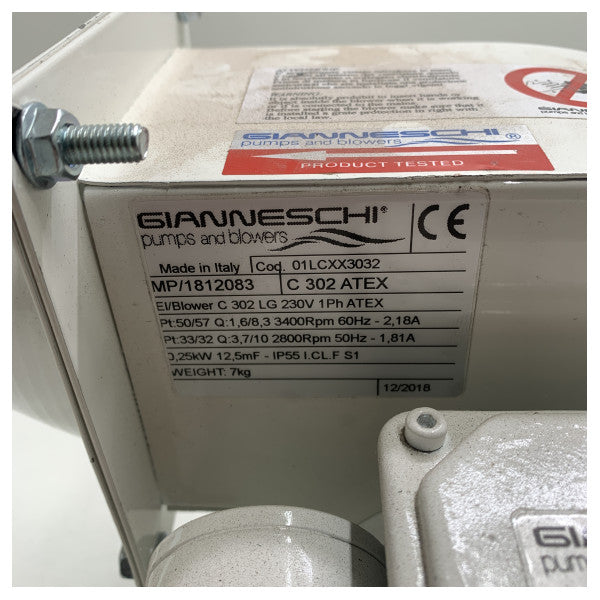 GIANNECHI C302 ATEX Zentrifugalgebläse 230 V - 01LCXX3032