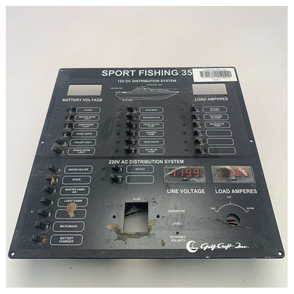 Gulf Craft Sport Fishing 35 AC | DC розподільний щит 12 - 230V - 020-4654-0