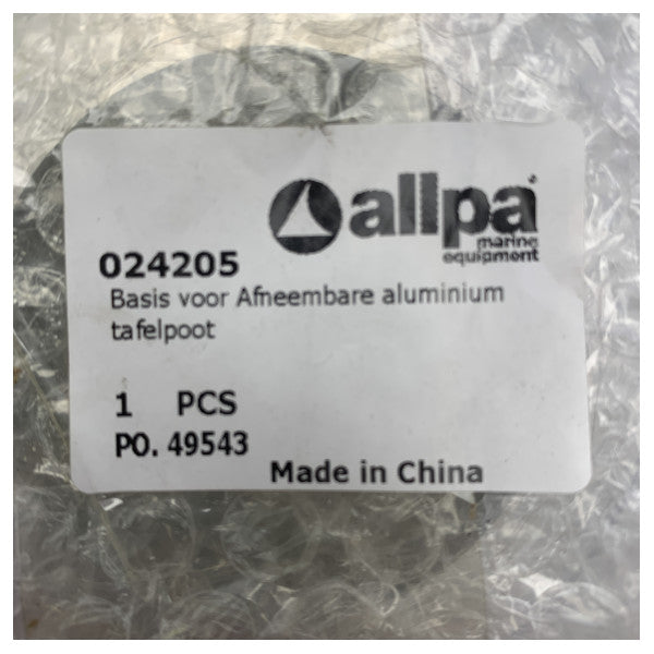 Allpa Aluminiumtisch Bein Fuß Ø55 mm - 024200